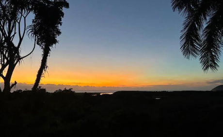Sunrise at Cape Vidal beach near Ingwenya Lodge in St Lucia, KwaZulu-Natal