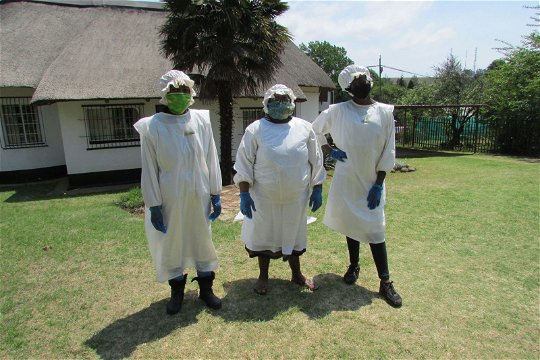 Housekeepers wearing Full COVID-19 Compliance PPE