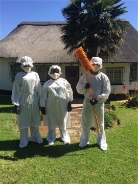 Housekeepers wearing Full COVID-19 Compliance PPE