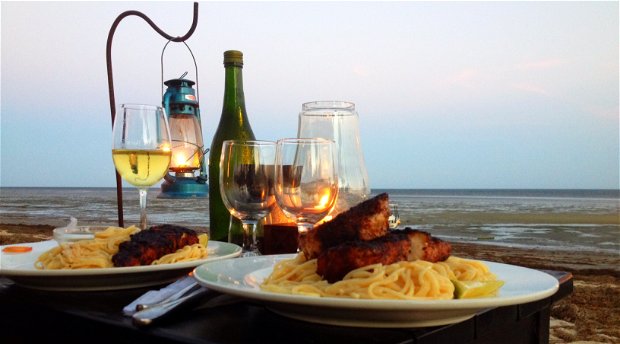 Dinner at Kijongo Bay Beach Resort Dinner at Kijongo Bay Beach Resort