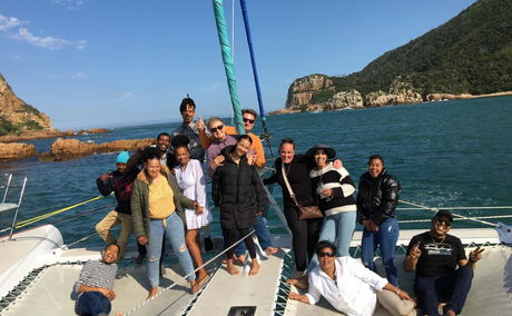 Staff Team Building with Ocean Sailing Chaters through the Knysna Heads