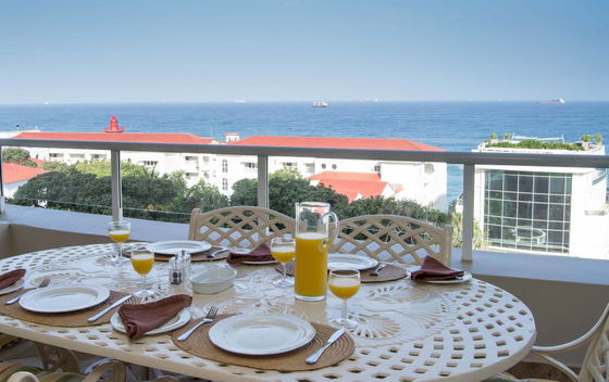 Balcony dining area