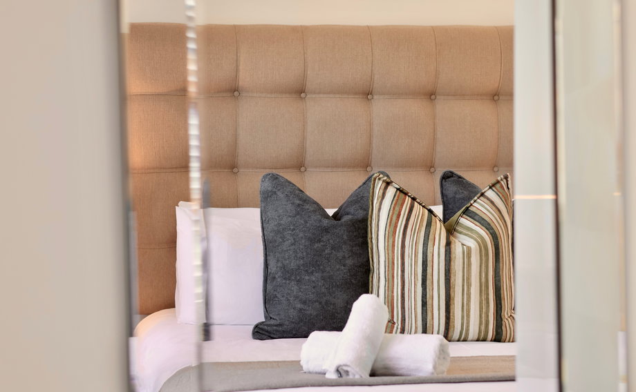 Bedroom, pillows, aesthetic design, holiday apartment