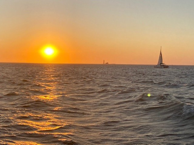 Sundowner sailing with Catamaran Charters Namibia