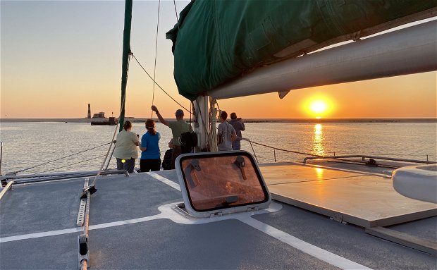 Sundowner sailing with Catamaran Charters Namibia