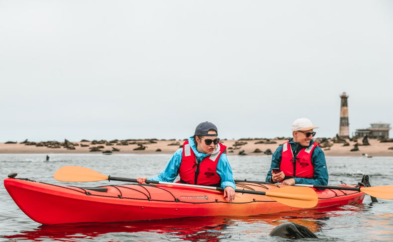 Seal Kayaking in Namibia