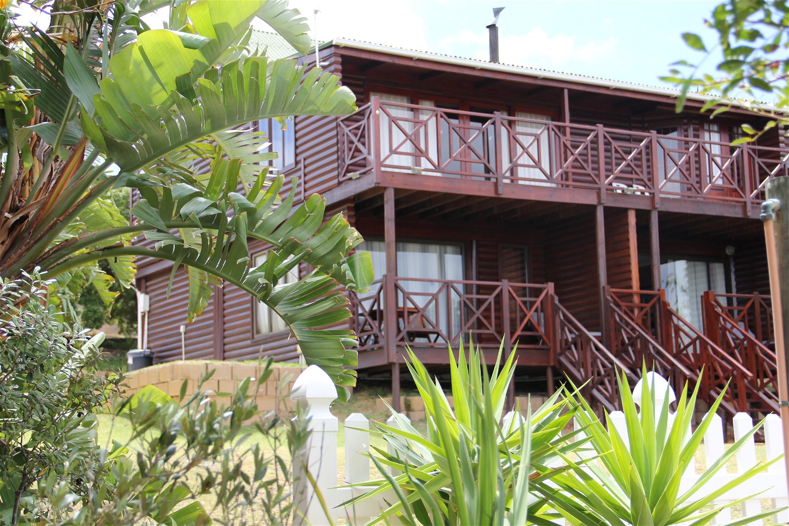 View from garden to Cabanas on lower floor