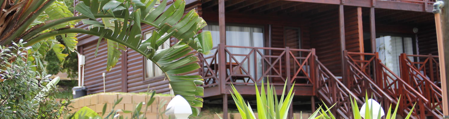 View from garden to Cabanas on lower floor
