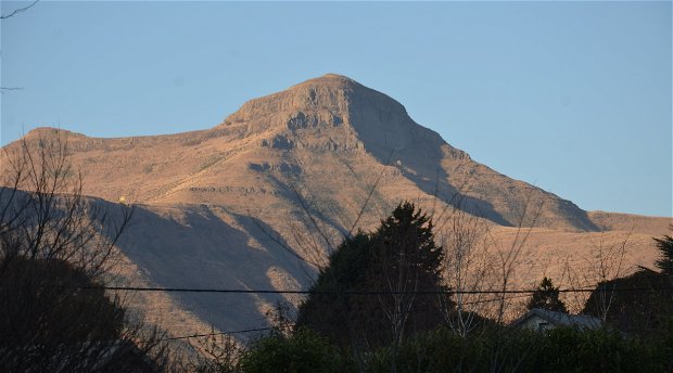 Spectacular view of Mount Horeb from The Attic self catering accommodation at Mont Rouge guest house