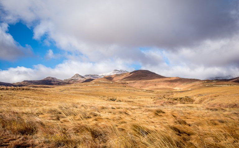 Snow capped mountains as seen from Golden Gate. Mont Rouge guest house offers well equipped accommodation