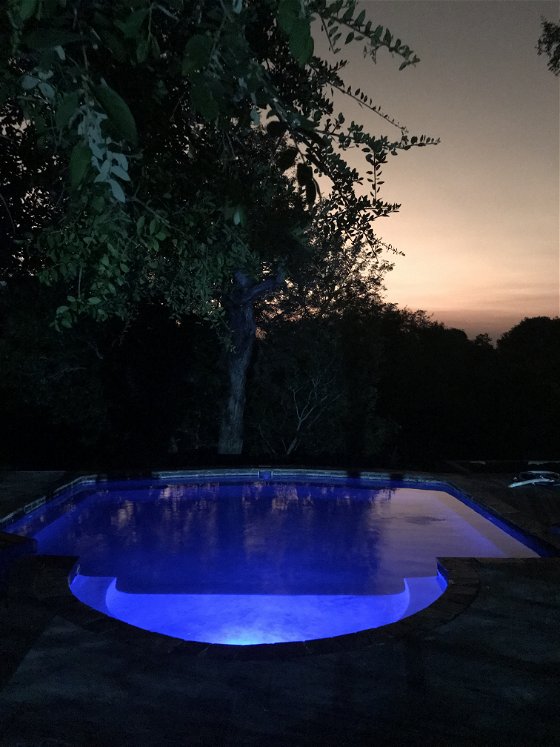 Communal Pool ,sunset overlooking riverbed