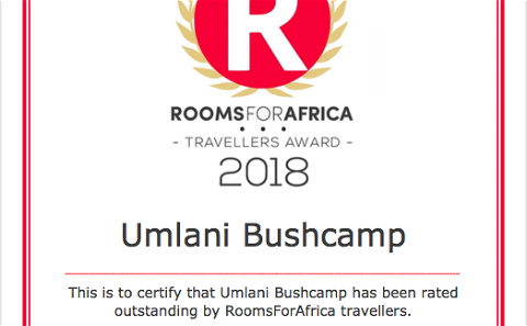 Rooms for Africa Travellers Award 2018
