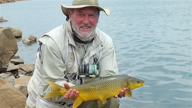 Wild fly fishing in the Karoo, fly fishing for yellowfish at Sterkfontein dam