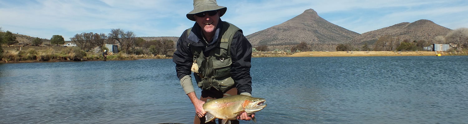 Trophy rainbow trout in the Karoo