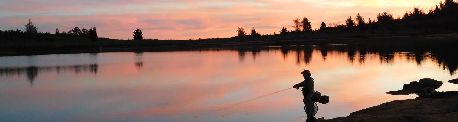 Beautiful evenings fly fishing at Mountain dam, Somerset East with Wild Fly Fishing in the Karoo