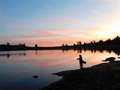 Beautiful evenings fly fishing at Mountain dam, Somerset East with Wild Fly Fishing in the Karoo