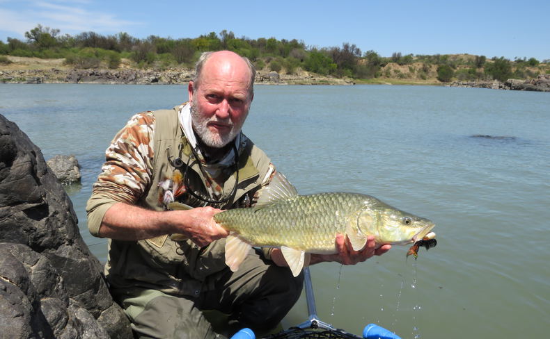 Largemouth yellowfish with A&A Adventures and Wild Fly Fishing in the Karoo