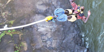 Bungee, swing and slide