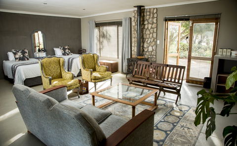 Discover luxury redefined in our One Bedroom Suite. With lavish furnishings, breathtaking views, and modern amenities including WiFi and Apple TV, experience the epitome of indulgence amidst the African wilderness. Book now for an unforgettable escape.