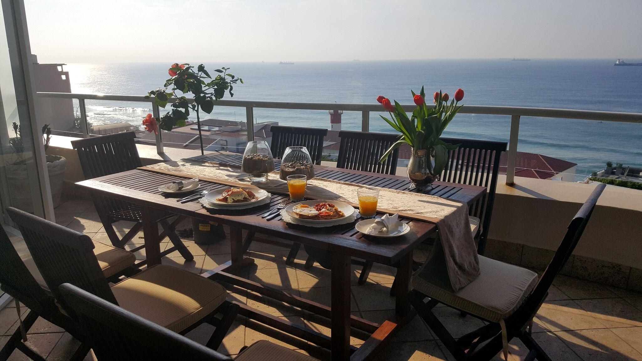 Balcony dining area