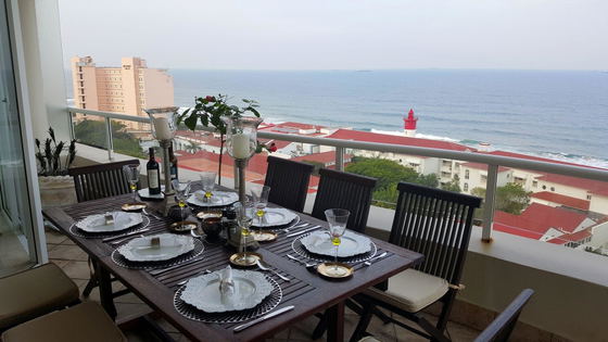 Balcony dining area
