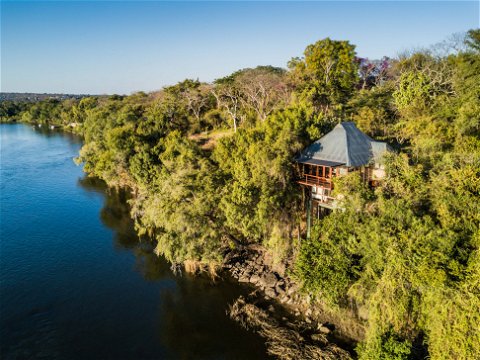Riverside accommodation at Victoria Falls overlooking the Zambezi River
