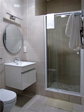 Apartments @ 125 - 2 bedroom unit; bathroom including shower & toilet