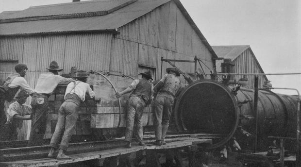 Government railway sleeper factory in Knysna. Possibly late 19th Century