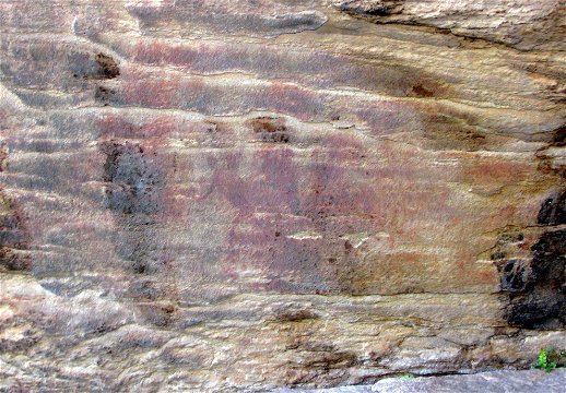 Bushmen paintings, Whitchers Cave, Tsitsikamma, Garden Route National Park. Image courtesy South African National Parks