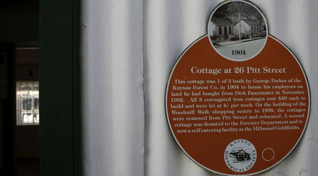 Pitt Street House at the Knysna Museum; Parkes Sawmill labourer's cottage Pitt Street House at the Knysna Museum; Parkes Sawmill labourer's cottage