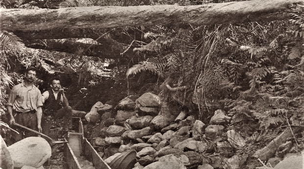 Knysna, Millwood, Goldfields, gold mining, sluice box Knysna, Millwood, Goldfields, gold mining, sluice box