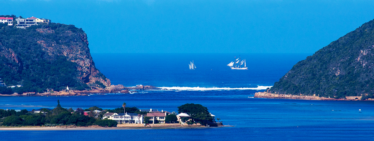 Tall ships at the Knysna Heads. Image by Ian Fleming