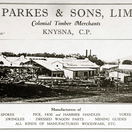 Geo Parkes & Sons, Parkes Shop, Knysna, forest history Geo Parkes & Sons, Parkes Shop, Knysna, forest history