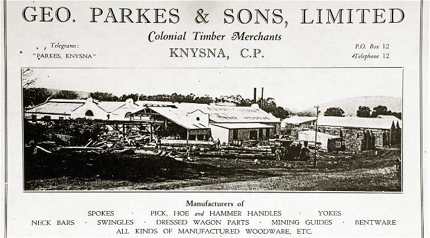 Geo Parkes & Sons, Parkes Shop, Knysna, forest history Geo Parkes & Sons, Parkes Shop, Knysna, forest history