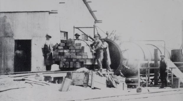 Railway sleepers from the Knysna Forests, early 20th Century Railway sleepers from the Knysna Forests, early 20th Century