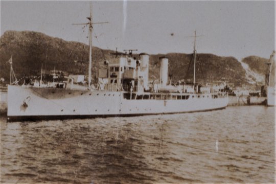 Flower-class minesweeping sloop HMS Verbena in Simonstown