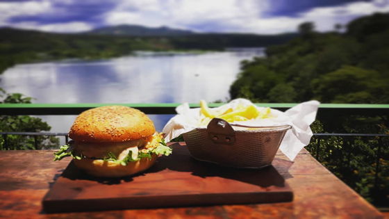 Burger & chips overlooking the Nile