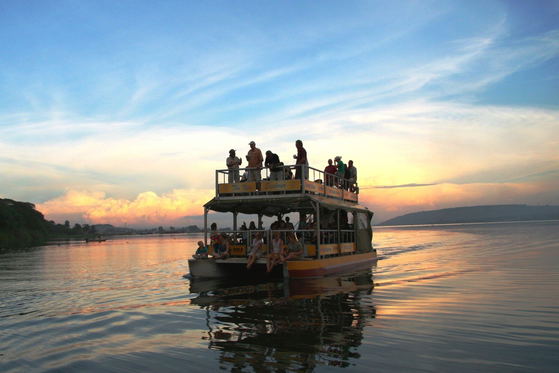 Sunset Cruise on the Nile River, Jinja, Uganda Sunset Cruise on the Nile River, Jinja, Uganda