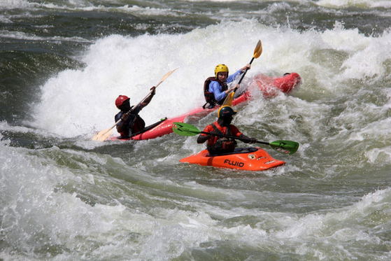 Kayaking on the Nile Kayaking on the Nile