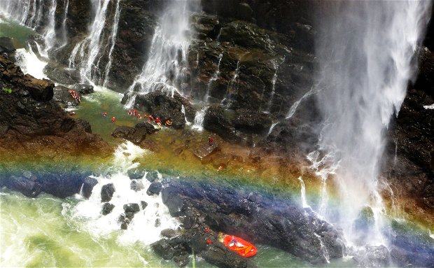 Swimming under the Victoria Falls Zambia Bundu Adventures 