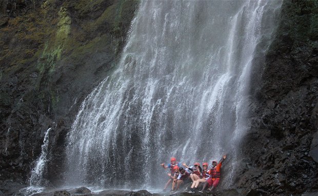 Swimming under the Victoria Falls, Zambia 