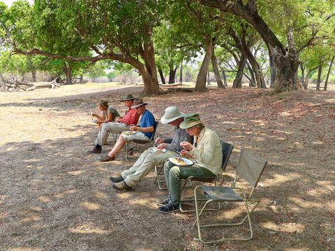 Lunch with a beautiful view of the Luangwa river