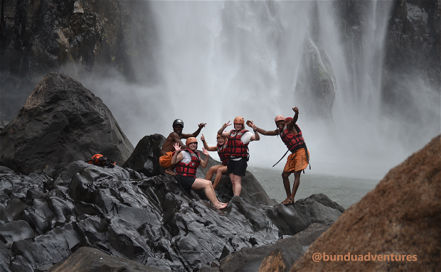 Swimming under the Victoria Falls