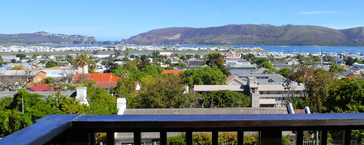 View of Knysna laggon and heads from flame lily
