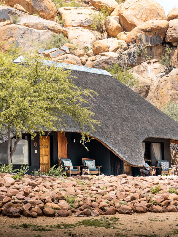 Thatch roofed chalets