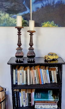 books in living room