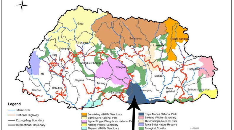 Map of Bhutan, Royal Manas National Park Map, Manas National Park Map Map of Bhutan, Royal Manas National Park Map, Manas National Park Map