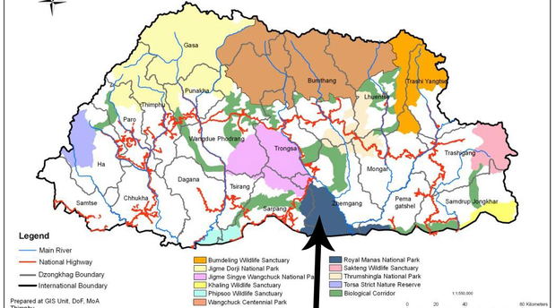 Map of Bhutan, Royal Manas National Park Map, Manas National Park Map Map of Bhutan, Royal Manas National Park Map, Manas National Park Map