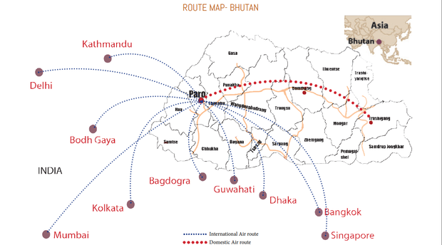 Flights in & out of Bhutan, How to get to Bhutan Flights in & out of Bhutan, How to get to Bhutan