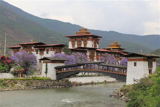 The Punakha Dzong/Fortress in Bhutan